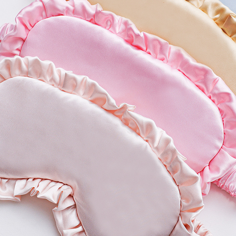 Silk Ruffle Sleep Eye Mask for better sleep