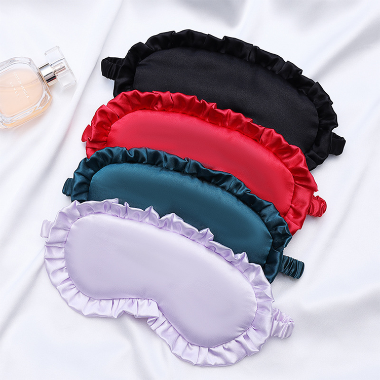 Silk Ruffle Sleep Eye Mask for better sleep